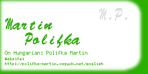 martin polifka business card